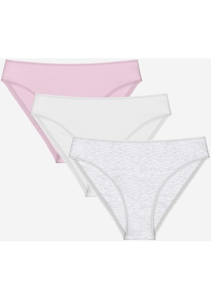 Düz Bikini Külot 3'lü Paket (S5)