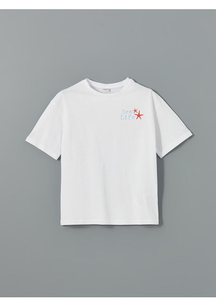 Bisiklet Yaka Kız Çocuk Tişört (S5)
