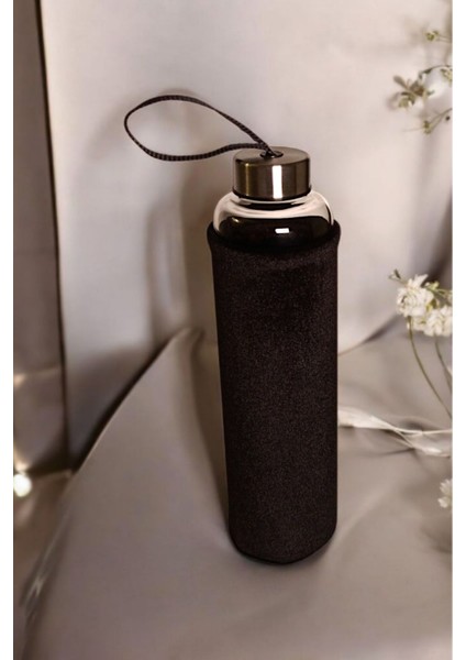 Kadife Kılıflı Borosilikat Cam Matara Içecek Şişesi 750 ml fırsatları