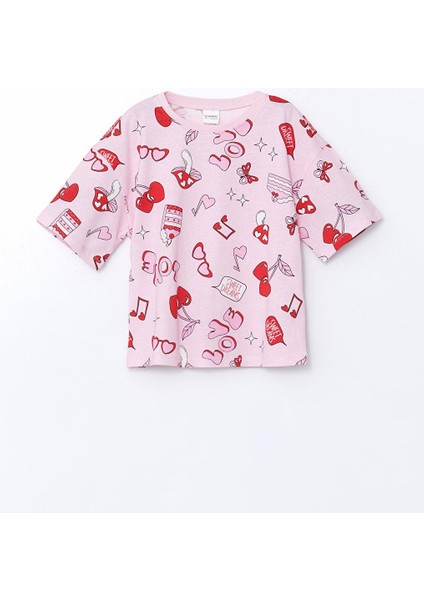 Bisiklet Yaka Kız Çocuk Şortlu Pijama Takımı (S5) fiyatları