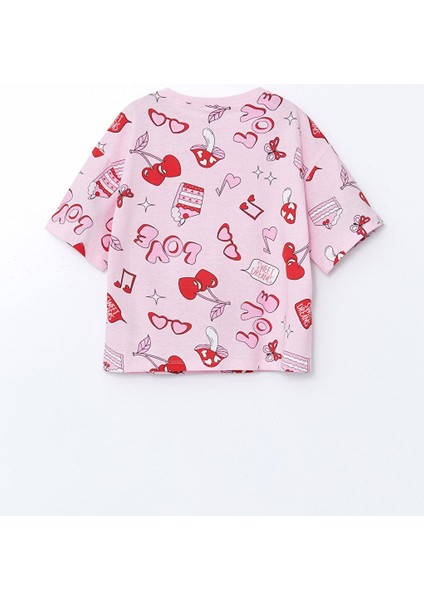 Bisiklet Yaka Kız Çocuk Şortlu Pijama Takımı (S5) modelleri