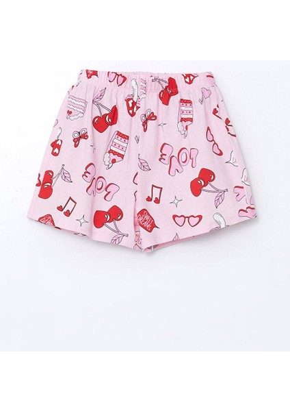 Bisiklet Yaka Kız Çocuk Şortlu Pijama Takımı (S5) fırsatları