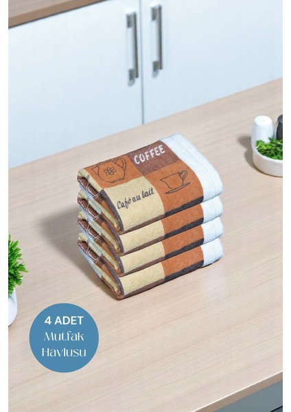4lü Paket Baskılı Beyaz Mutfak Havlusu Modeli fiyatları