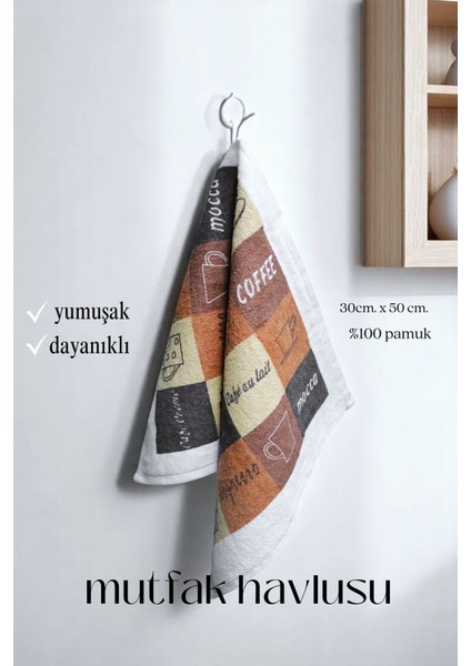 4lü Paket Baskılı Beyaz Mutfak Havlusu Modeli modelleri