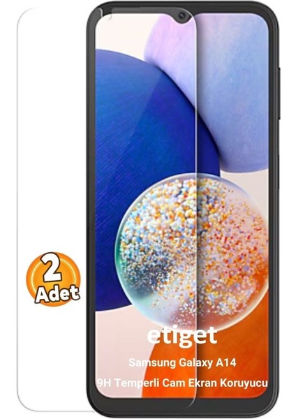 Samsung Galaxy A14 Temperli 9H Cam Ekran Koruyucu (2 ADET)