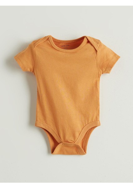 Bisiklet Yaka Basic Erkek Bebek Çıtçıtlı Bodysuit 3'lü (S5)