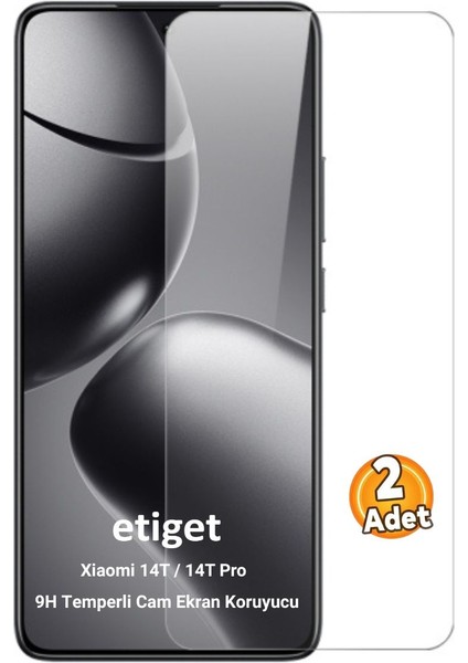 Xiaomi 14T / 14T Pro Temperli 9H Cam Ekran Koruyucu (2 ADET)