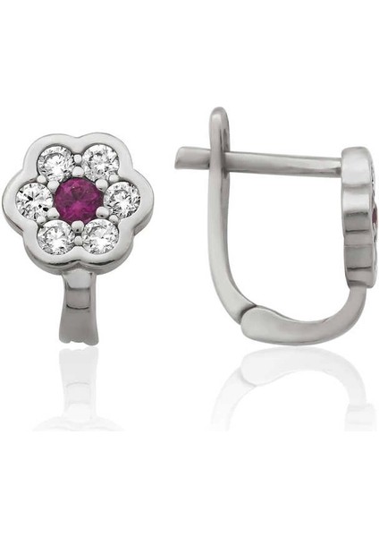 Gümüş Çiçek Küpe