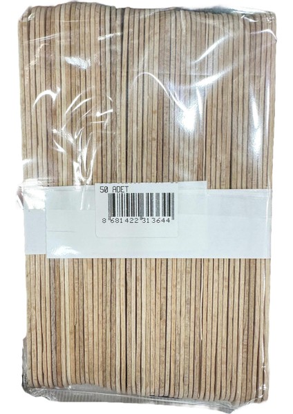 Dil Çubuğu Ahşap Maket Çubukları 2 x 15 Cm. - 50 Adetlik Paket