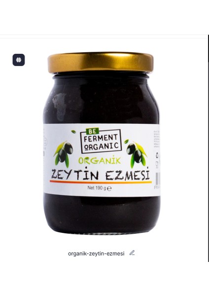 Beferment Organik Bebek Zeytin Ezmesi 190 G