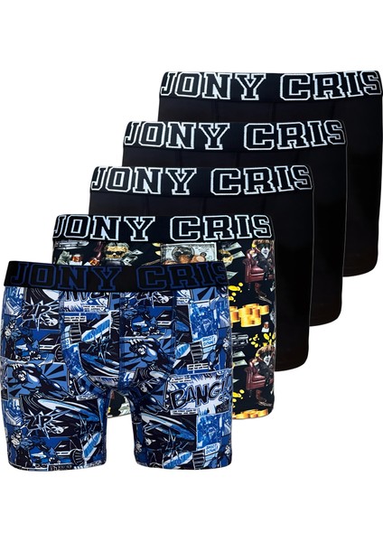 Erkek Boxer Dijital Baskılı 5’li Paket