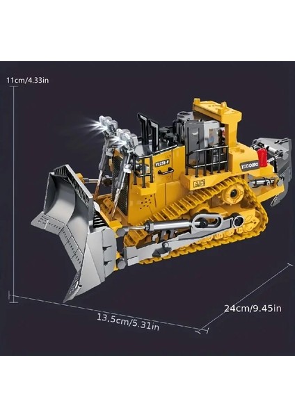 Uzaktan Kumandalı Buldozer Işıklı Inşaat Aracı 7-12 Yaş Erkek Çocuklar Için