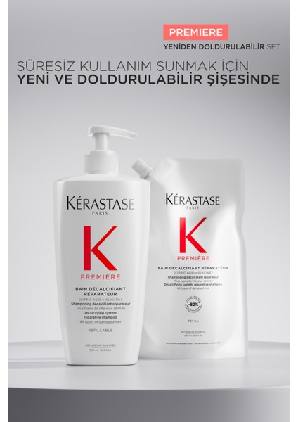 Premiere Première Bain Decalcifiant Reparateur Yıpranmış Saçlar Için Onarım Sağlayan Şampuan 500 ml 500 ml