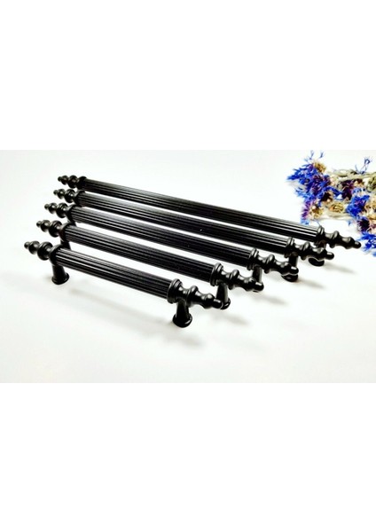 Zirve Elit 96 mm Mobilya Mutfak Çekmece Dolabı Dolap Kulpu Kulbu Kulpları - Siyah - 5 Adet