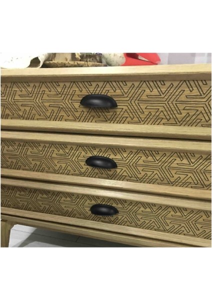 Tas Midye Çanak 96 mm Siyah Dolap Çekmece Vestiyer Mobilya Kulpu (5 Adet)