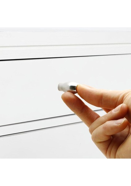 Mermi Düğme Kulp Mobilya Mutfak Çekmece Dolap Dolabı Kapak Kulpu Kulpları Kulbu Krom Metal (9 Adet)
