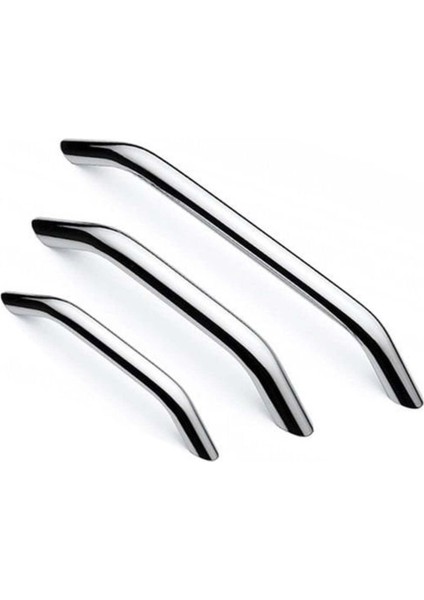 Kartal Lüks 128 mm Mobilya Mutfak Çekmece Dolabı Dolap Kulpu Kulbu Kulpları - Krom - 9 Adet