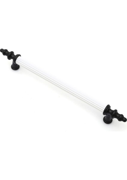 Zirve Elit 160 mm Mobilya Mutfak Çekmece Dolabı Dolap Kulpu Kulbu Kulpları - Beyaz-Siyah - 6 Adet indirimleri