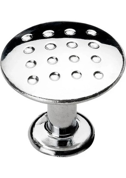 Noktalı Düğme Çekmece Dolap Dolabı Kulpu Kulbu Krom Metal Daire Kulpları Mobilya Mutfak (8 Adet)