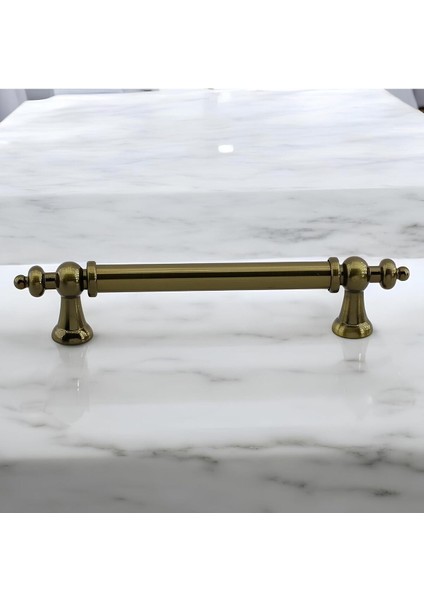 Tuğra Metal 160 mm 16 cm Mobilya Mutfak Çekmece Dolabı Dolap Kulpu Kulbu Kulpları Antik Sarı 10 Adet