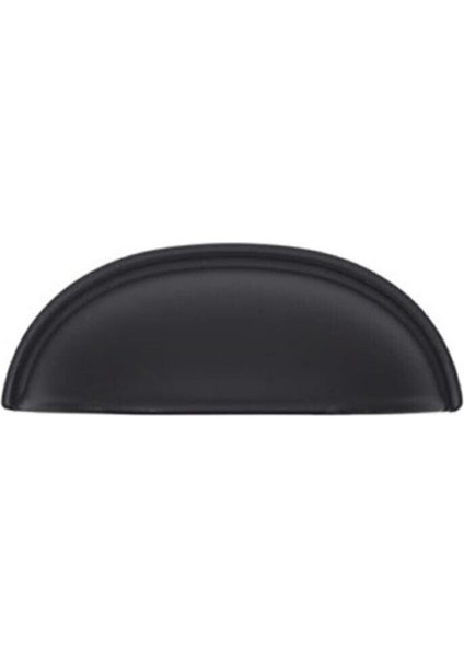 Tas Midye Çanak 96 mm Siyah Dolap Çekmece Vestiyer Mobilya Kulpu (4 Adet)