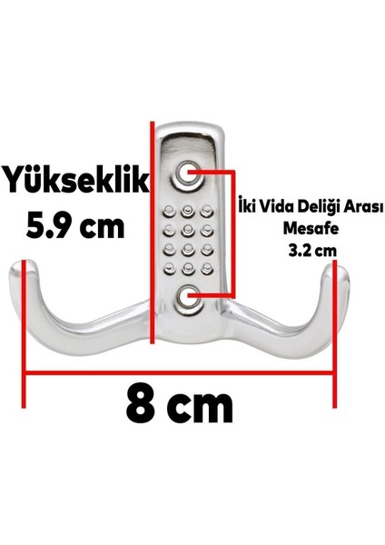Noktalı Askı Portmanto Vestiyer Duvar Dolap Elbise Mobilya Askılığı Metal Askısı Askılık (9 Adet) fırsatları