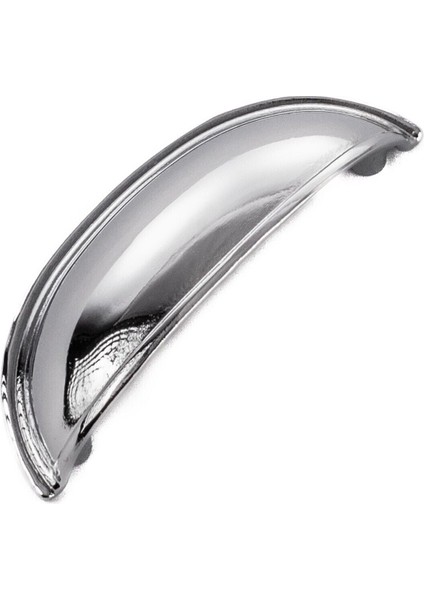 Tas Midye Çanak 64 mm Krom Dolap Çekmece Vestiyer Mobilya Kulpu (9 Adet)