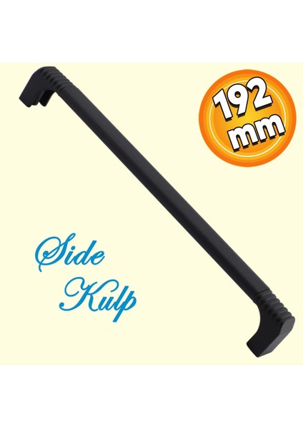 Side Mutfak Kulbu Çekmece Dolap Kulpu Metal Kulp Mobilya Dolabı Kulpları Renk 160 mm Siyah(9 Adet)