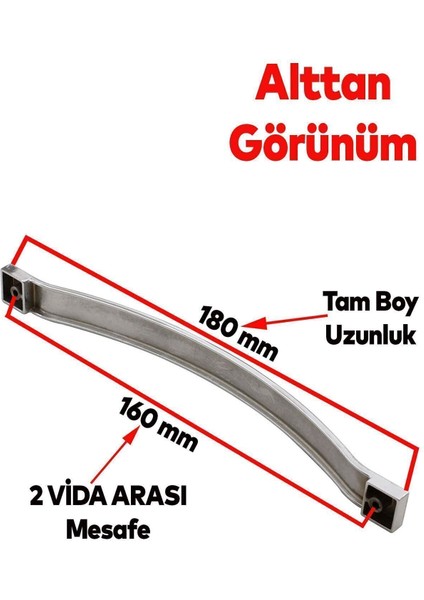 Akasya Çizgili (160 mm - 16 Cm) Mobilya Mutfak Çekmece Dolap Dolabı Kapak Krom Metal Kulpu (1 Adet) fiyatları