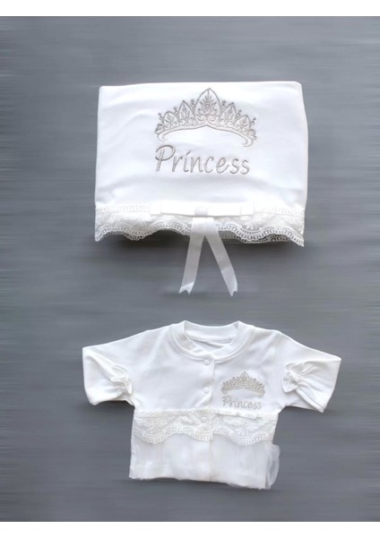 Taçlı Prensesim Nakışlı 10LU Zıbın Takımı Hastane Çıkışı Ekru fırsatları