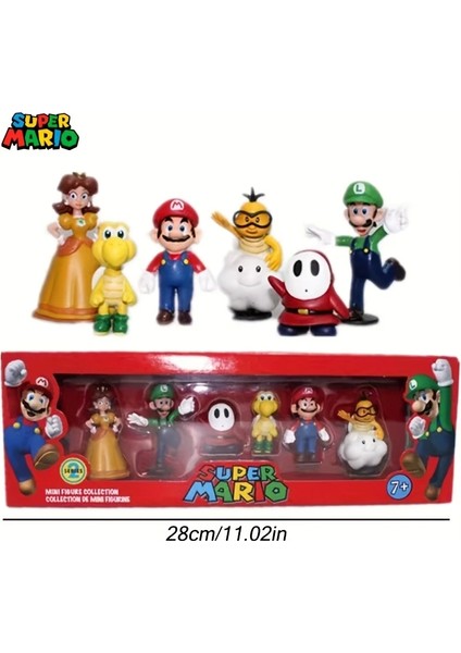 Süper Mario 6'lı Set Mario ,luigi, Yoshi, Prenses Figür Seti Oyuncaklar