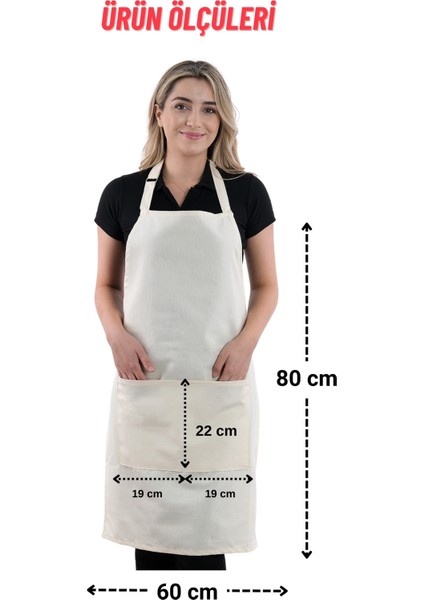 10 Adet Simple Ayarlanabilir Askılı Mutfak Önlüğü