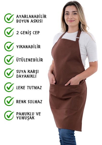 4 adet simple ayarlanabilir askılı mutfak önlüğü fırsatları