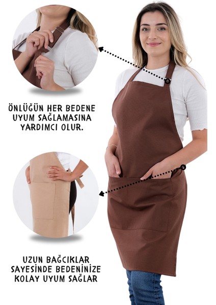 4 adet simple ayarlanabilir askılı mutfak önlüğü indirimleri