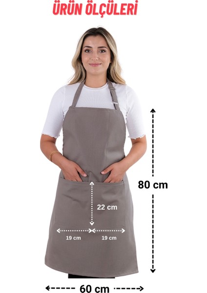 2 Adet Simple Ayarlanabilir Askılı Mutfak Önlüğü