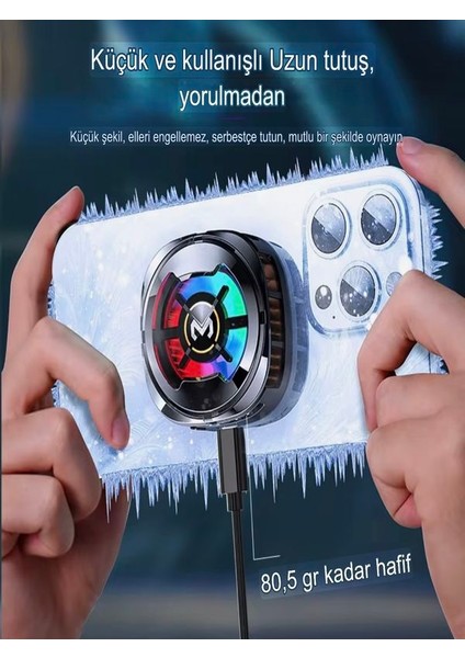 Cx6 Sıcaklık Göstergeli Güçlü Manyetik Cep Telefonu Soğutma Fanı Radyatör Soğutucu Pubg fiyatları