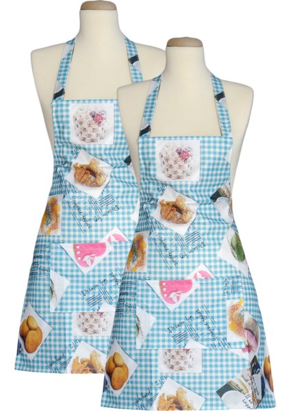 Raşel ikili Paket Sıvı Geçirmez Mutfak Önlüğü