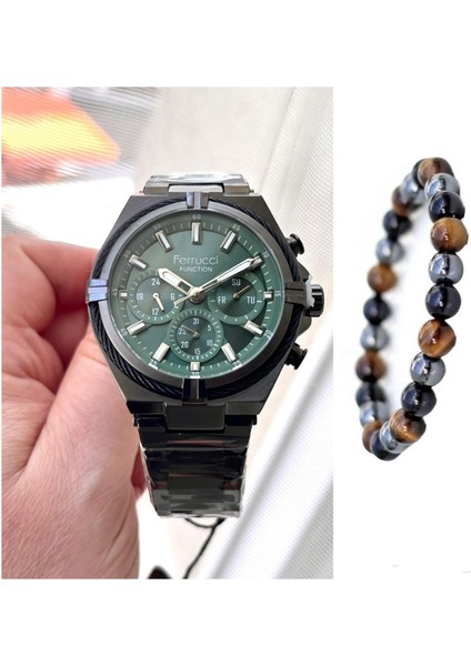 Erkek Kol Saati Siyah Çelik Fonksiyonlu&takvimli+Bileklik fiyatları