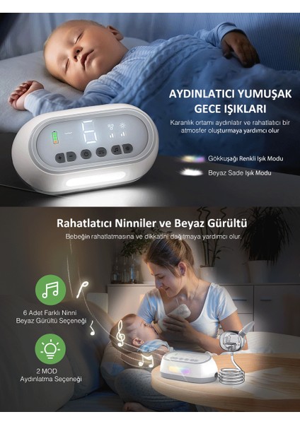 Elektrikli Bebek & Çocuk Burun Aspiratörü, Yenidoğan 0-15 Yaş Nazik Derin ve Güçlü Burun Temizleme