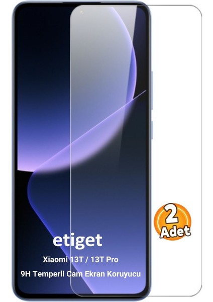Xiaomi 13T / 13T Pro Temperli 9h Cam Ekran Koruyucu (2 Adet)