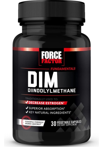 Force Factor, Fundamentals Dım+Selenium Diindolylmethane Estrogenn Men 30 Vegetable Capsules