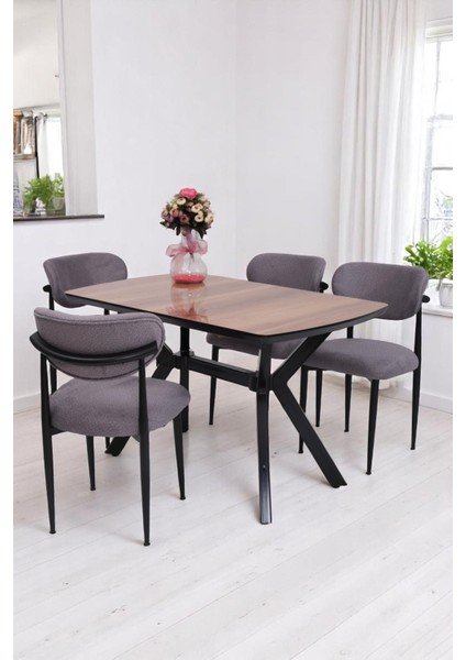 Venedik Polo Mdf Lak Panel Açılır Mutfak Masa Sandalye Takımı 80*130CM