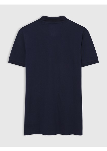 Erkek Lacivert Gap Logo Piqué Polo Yaka T-Shirt