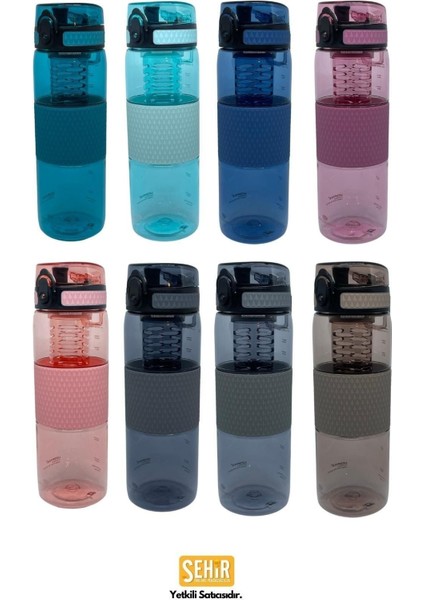 700ML Yeni Koleksiyon Silikon Gövdeli Detoks Aparatlı Tritan Su Matarası fırsatları