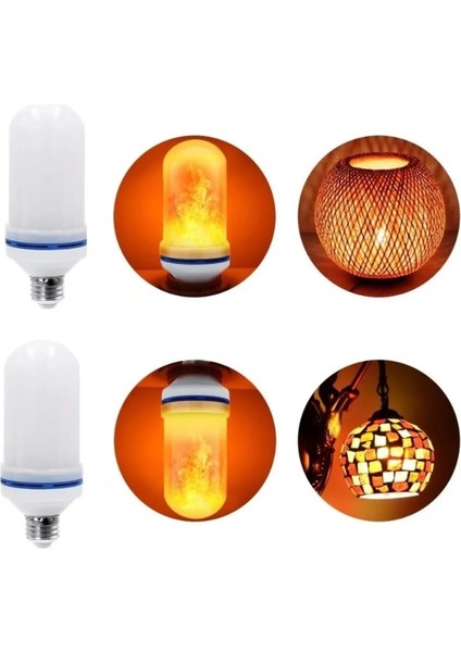 CT-4059 5W 220V E27 Duylu 3 Fonksiyonlu Alevli LED Ampu