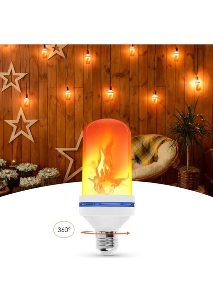 CT-4059 5W 220V E27 Duylu 3 Fonksiyonlu Alevli LED Ampu