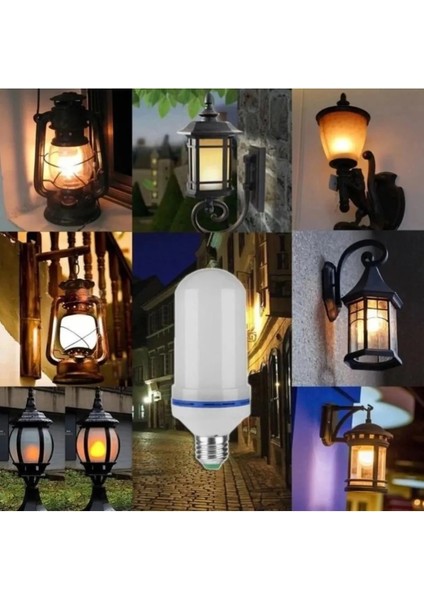 CT-4059 5W 220V E27 Duylu 3 Fonksiyonlu Alevli LED Ampu