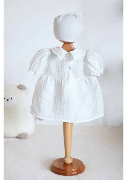 Muslin Bebek Elbise ve Şapka Takım modelleri