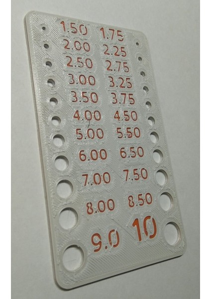 Örgü Iğneleri Ölçer (Plastik Aparattır!!!)