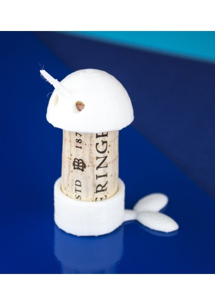 Narwhal Şarap Mantarı Dekorasyonu (Plastik Aparattır!!!)